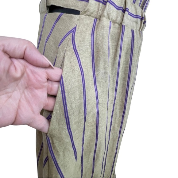 Linen Sandro Taila Stripe dress - Picture 6 of 11